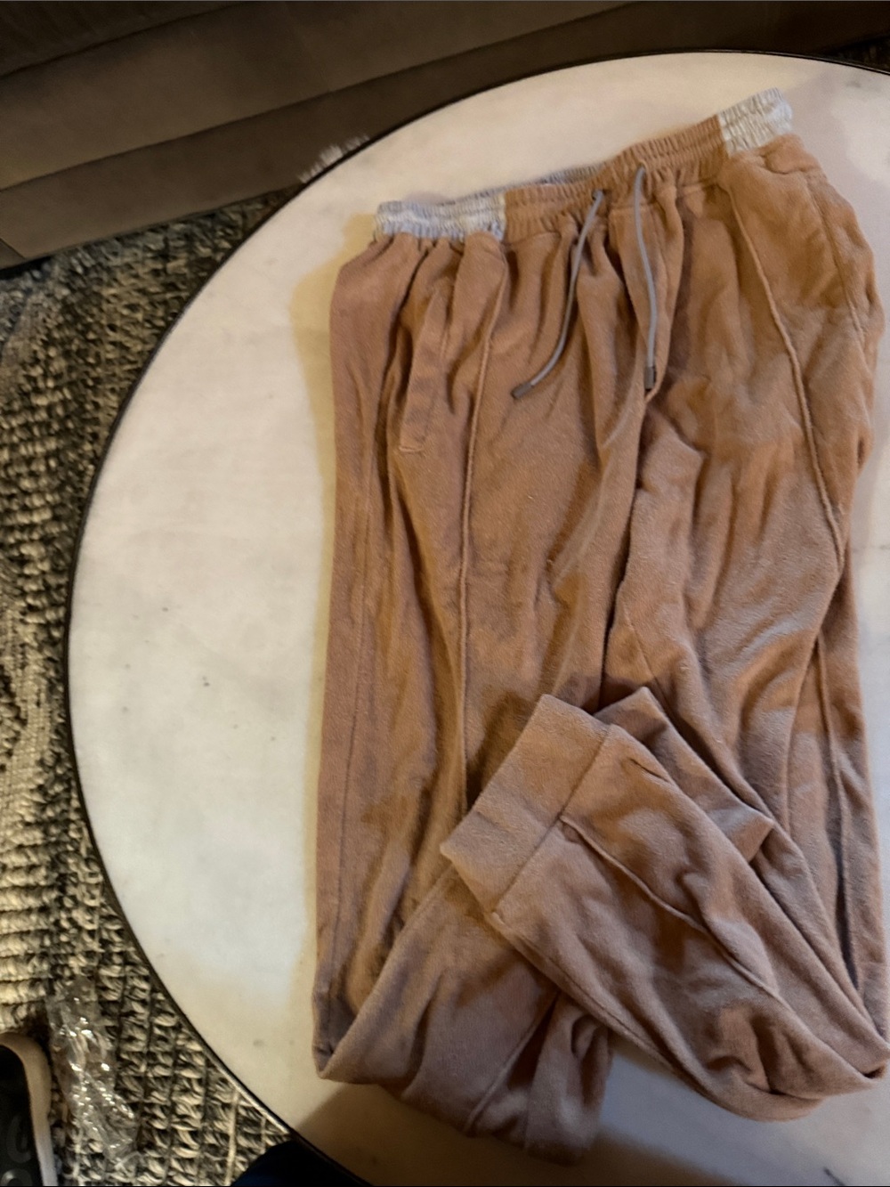 Men's Relaxed Drawstring Joggers - Tan